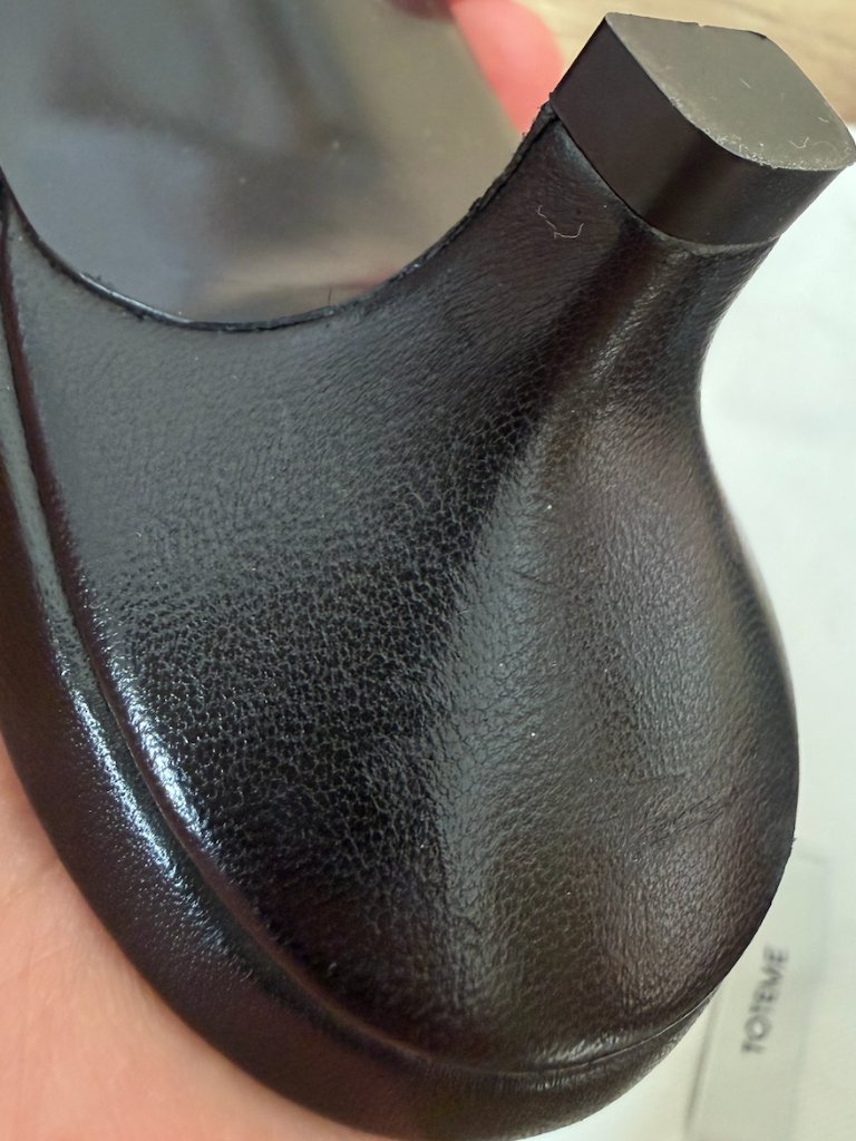 Toteme Leather Heeled Flip Flops Black — image 3 of 8